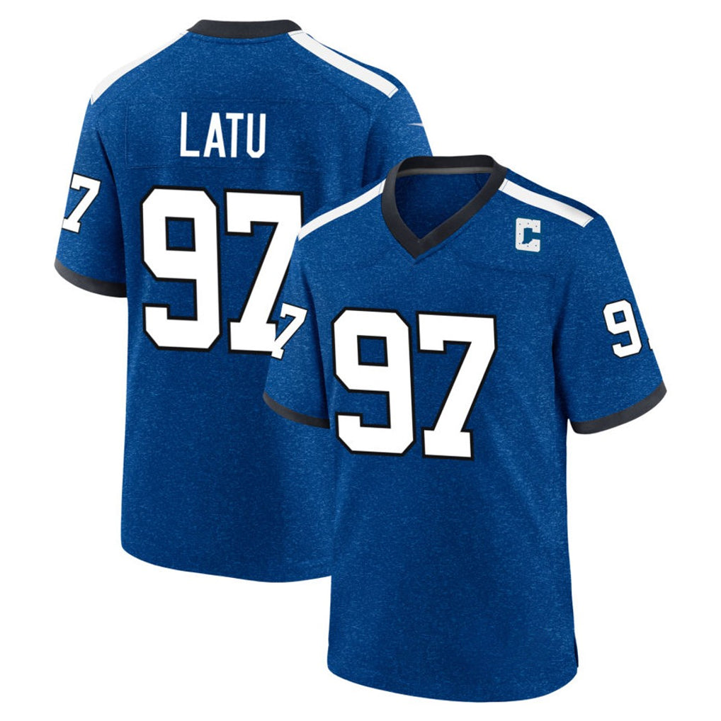 IN.Colts #97 Laiatu Latu Player Royal Alternate Indiana Nights Home Game Gdoa Stitched Jerseys