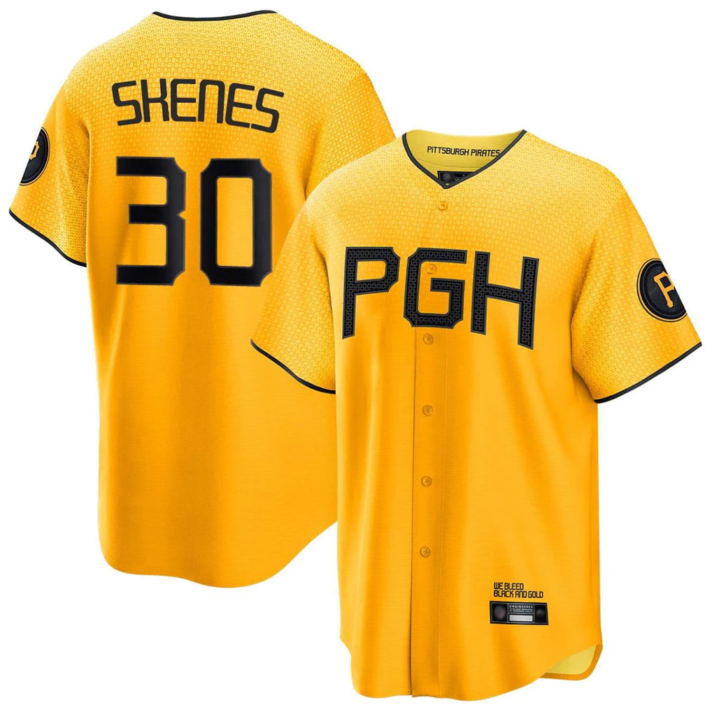 P.Pirates #30 Paul Skenes Player Gold City Connect Home Limited Fdoa Stitched Jerseys