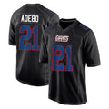 NY.Giants #21 Paulson Adebo Player Carbon Fashion Limited Home Game Gdoa Stitched Jerseys