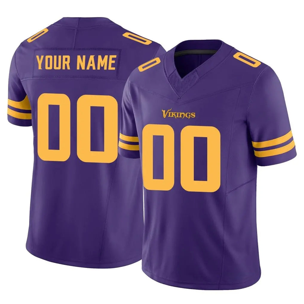 Custom M.Vikings Purple Limited Alternate Vapor F.U.S.E. Home Game Any Name & Numbers Gdoa Stitched Jerseys