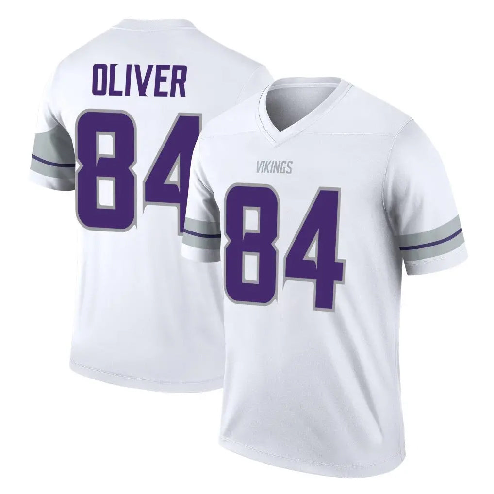 M.Vikings #84 Josh Oliver Player White Alternate Legend Home Game Gdoa Stitched Jerseys