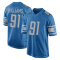 D.Lions #91 Tyleik Williams Player Blue Home Game Gdoa Stitched Jerseys