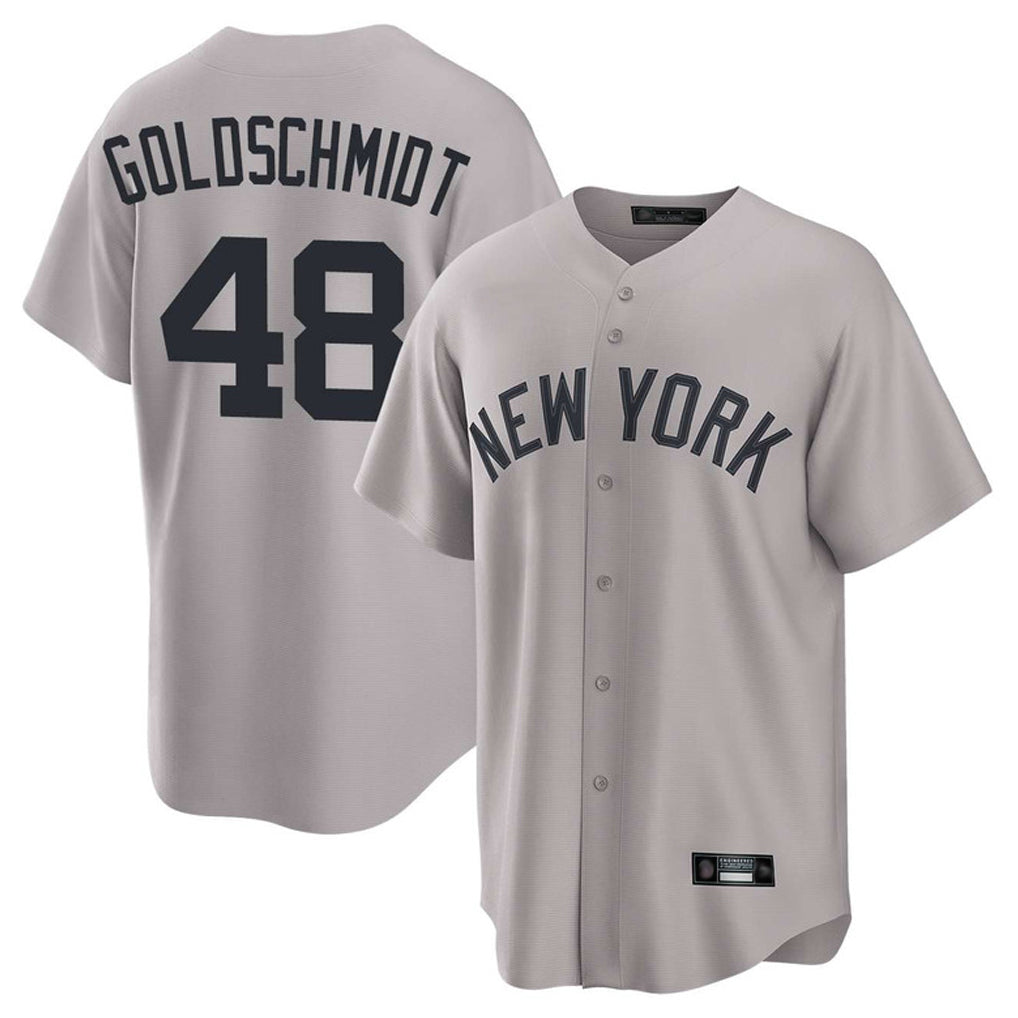 NY.Yankees #48 Paul Goldschmidt Player Gray Game Home Fdoa Stitched Jerseys