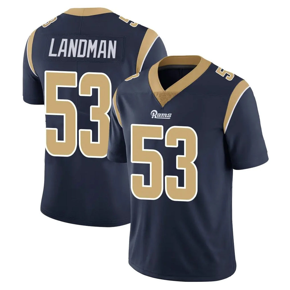LA.Rams #53 Nate Landman Player Navy Limited Vapor Untouchable Home Game Gdoa Stitched Jerseys