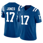 IN.Colts #17 Daniel Jones Player Royal Limited Vapor F.U.S.E. Home Game Gdoa Stitched Jerseys