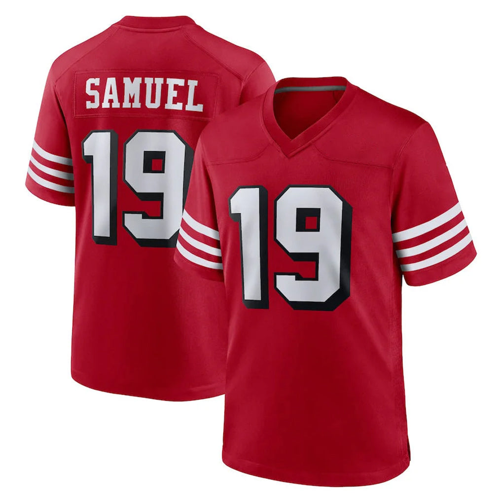 SF.49ers #19 Deebo Samuel Sr. Player Red Limited Alternate Home Game Gdoa Stitched Jerseys