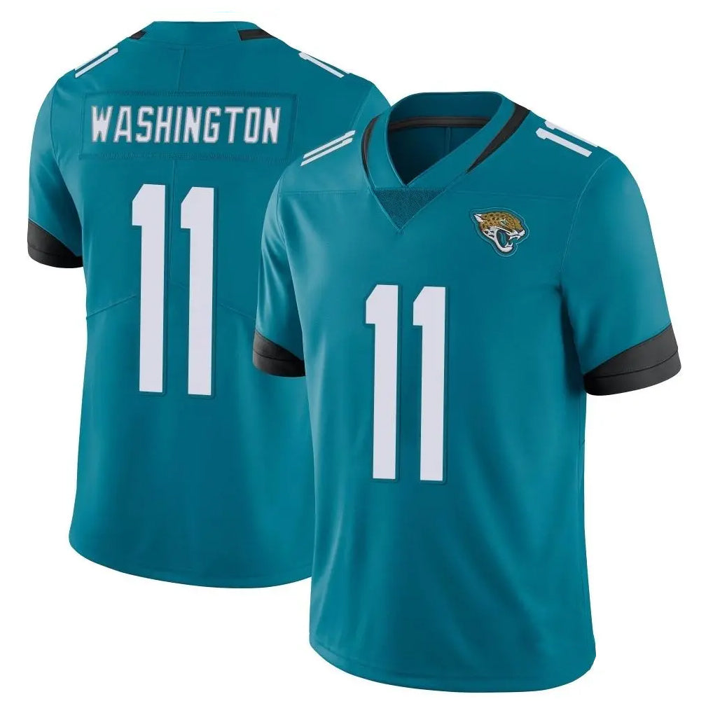 J.Jaguars #11 Parker Washington Player Teal Vapor Untouchable Limited Home Game Gdoa Stitched Jerseys