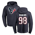 H.Texans #98 Sheldon Rankins Player Navy Pro Line Pullover Hoodie Limited Game Gdoa Stitched Jerseys