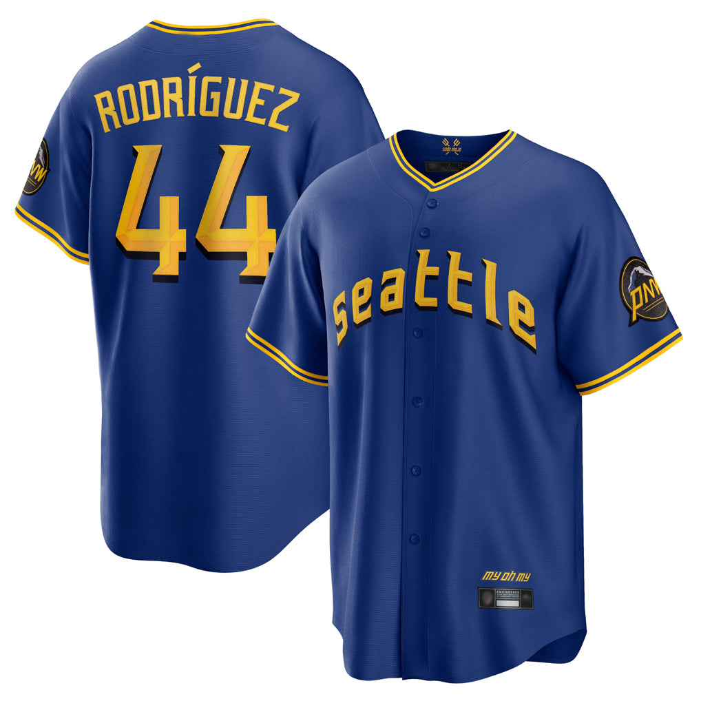 S.Mariners #44 Julio Rodriguez Player Royal City Connect Home Game Fdoa Stitched Jerseys