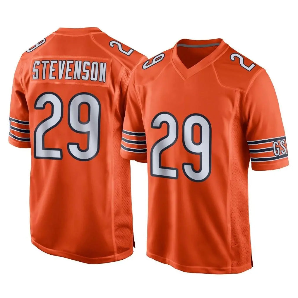 C.Bears #29 Tyrique Stevenson Player Orange Home Game Gdoa Stitched Jerseys