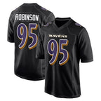 B.Ravens #95 Tavius Robinson Player Black Carbon Fashion Home Game Gdoa Stitched Jerseys