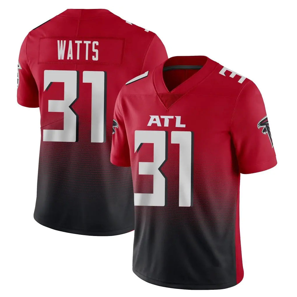 A.Falcons #31 Xavier Watts Player Red Vapor Untouchable Limited Home Game Gdoa Stitched Jerseys