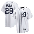 D.Tigers #29 Tarik Skubal Player White Home Game Gdoa Stitched Jerseys