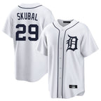 D.Tigers #29 Tarik Skubal Player White Home Game Gdoa Stitched Jerseys