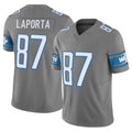 D.Lions #87 Sam LaPorta Player Gray Vapor F.U.S.E. Limited Home Game Gdoa Stitched Jerseys