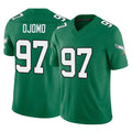 P.Eagles #97 Moro Ojomo Player Green Kelly Alternate Vapor F.U.S.E. Home Game Gdoa Stitched Jerseys