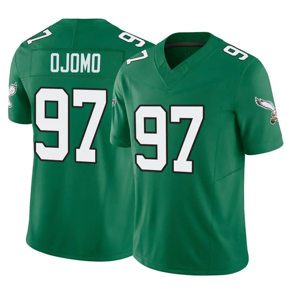 P.Eagles #97 Moro Ojomo Player Green Kelly Alternate Vapor F.U.S.E. Home Game Gdoa Stitched Jerseys