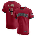 A.Diamondbacks #4 Ketel Marte Player Red Limited Elite Home Game Gdoa Stitched Jerseys
