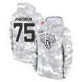 J.Jaguars #75 Emmanuel Pregnon Player Arctic Camo Salute to Service Hoodies Limited Game Gdoa Stitched Jerseys