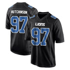 D.Lions #97 Aidan Hutchinson Player Black Fashion Home Game Gdoa Stitched Jerseys