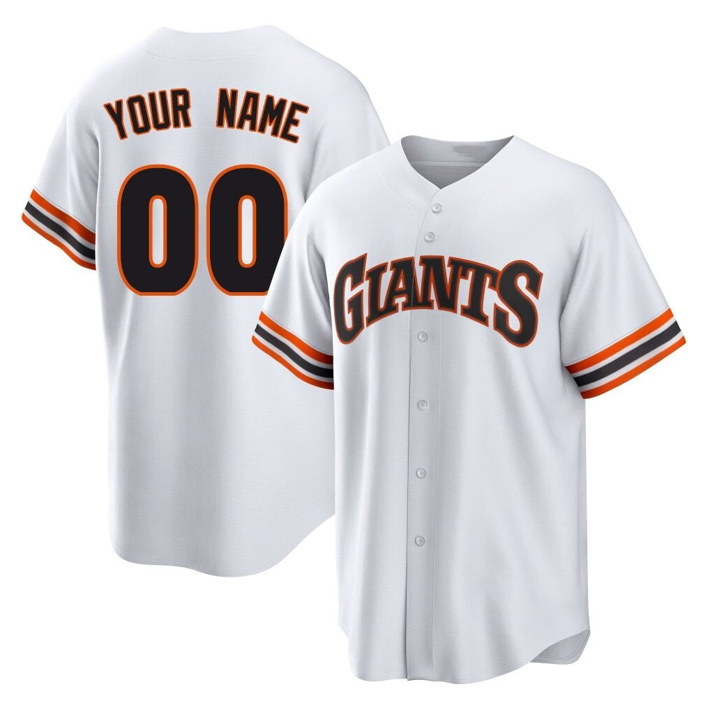Custom SF.Giants White Home Game Any Name & Number Gdoa Stitched Jerseys