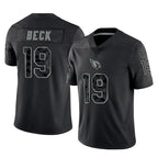 A.Cardinals #19 Carson Beck Player Black RFLCTV Limited Home Game Gdoa Stitched Jerseys