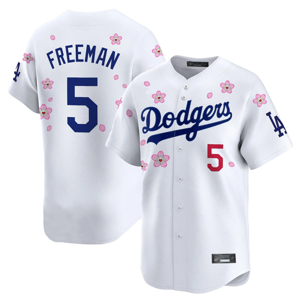 LA.Dodgers #5 Freddie Freeman Player White Tokyo Series Vapor Premier Limited Fdoa Stitched Jerseys