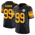 P.Steelers #99 Derrick Harmon Player Black Limited Color Rush Home Game Gdoa Stitched Jerseys
