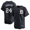 D.Tigers #24 Miguel Cabrera Player Navy Home Limited Game Gdoa Stitched Jerseys