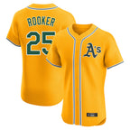 Athletics #25 Brent Rooker Player Gold Limited Elite Home Game Gdoa Stitched Jerseys
