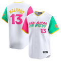 S.Diego Padres #13 Manny Machado Player White City Connect Home Limited Fdoa Stitched Jerseys