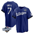LA.Dodgers #7 Blake Snell Player Royal City Connect Game World Series Fdoa Stitched Jerseys