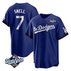 LA.Dodgers #7 Blake Snell Player Royal City Connect Game World Series Fdoa Stitched Jerseys