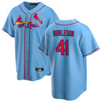St. Louis Cardinals #41 Alec Burlesona Player Light Blue Home Game Fdoa Stitched Jerseys