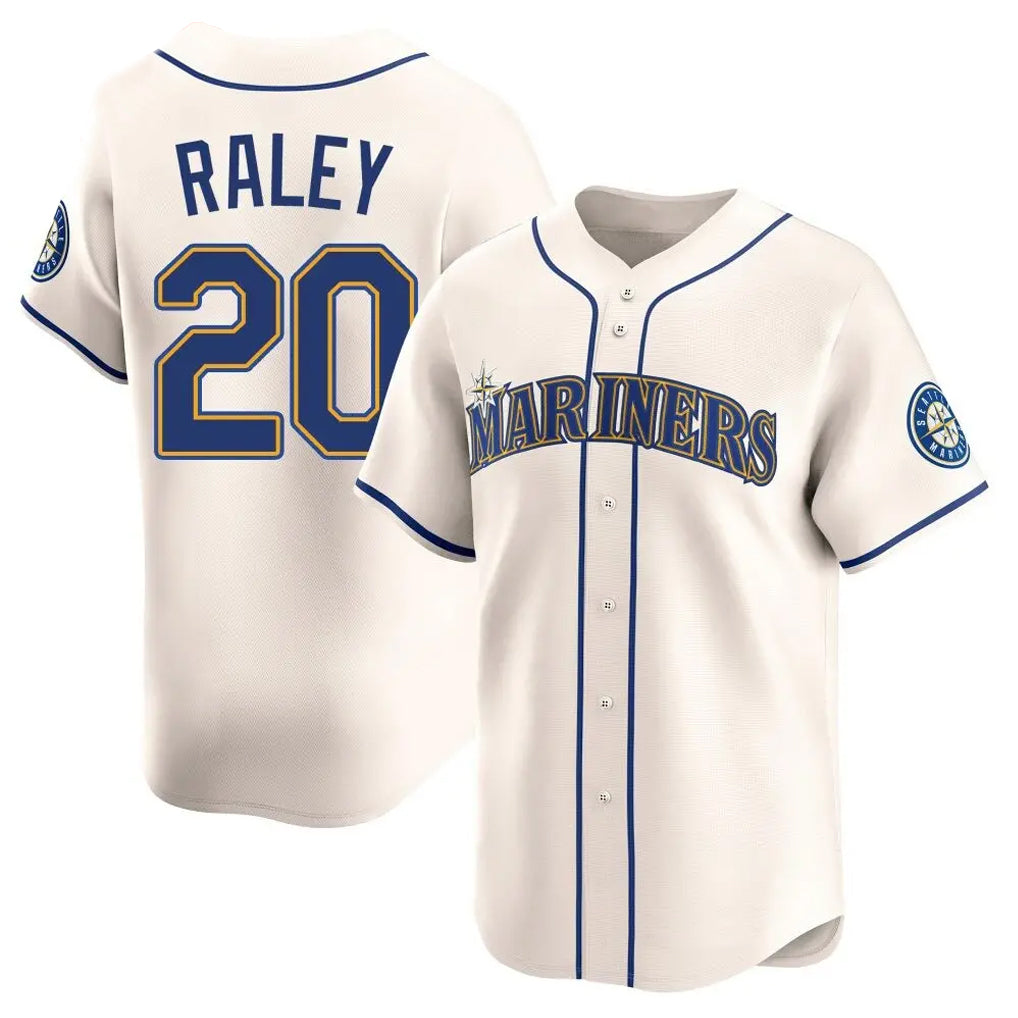 S.Mariners #20 Luke Raley Player Cream Home Limited Fdoa Stitched Jerseys