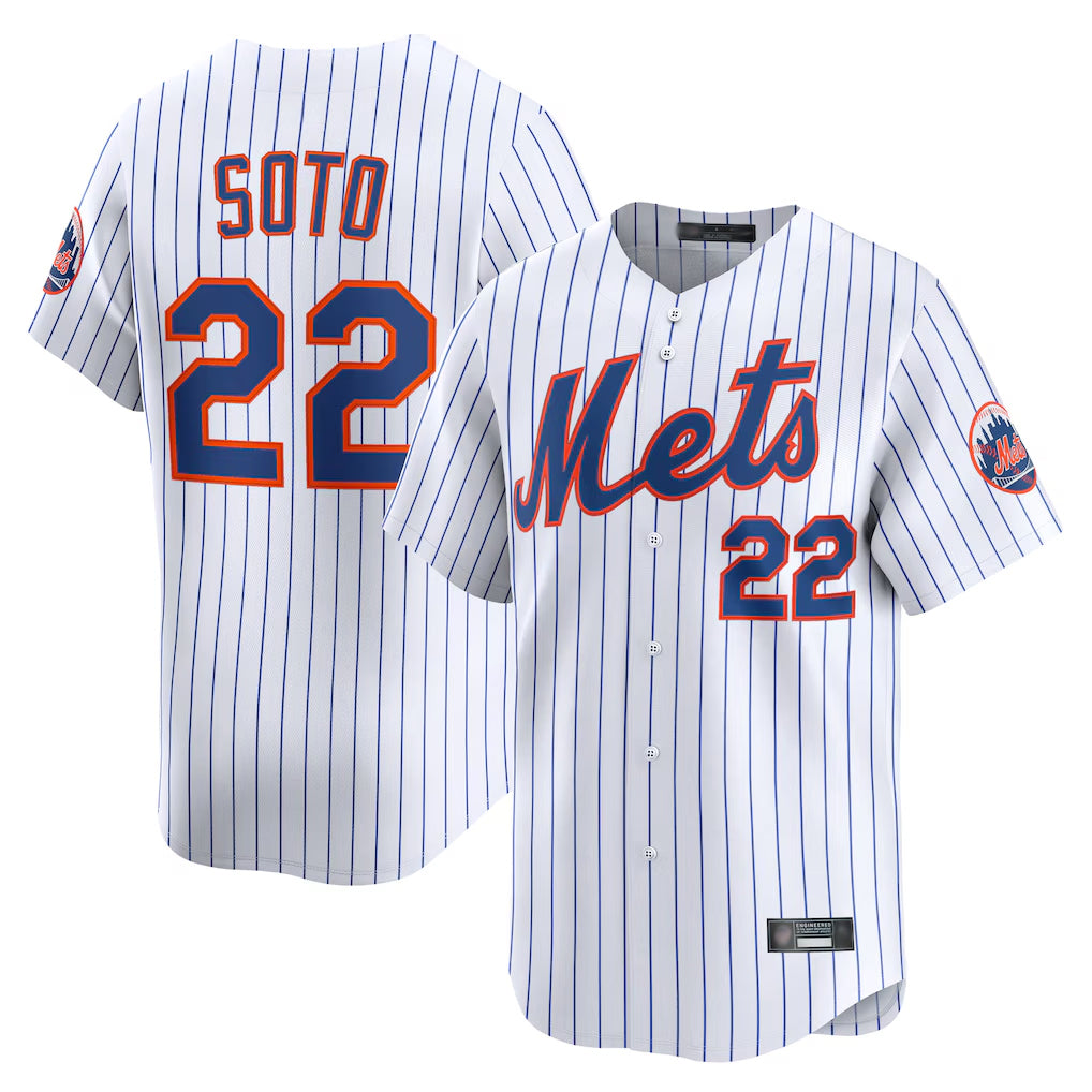 NY.Mets #22 Juan Soto Player White Home Limited Fdoa Stitched Jerseys