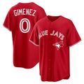 T.Blue Jays #0 Andres Gimenez Player Red Home Game Fdoa Stitched Jerseys