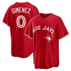 T.Blue Jays #0 Andres Gimenez Player Red Home Game Fdoa Stitched Jerseys