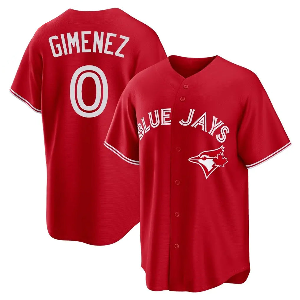 T.Blue Jays #0 Andres Gimenez Player Red Home Game Fdoa Stitched Jerseys