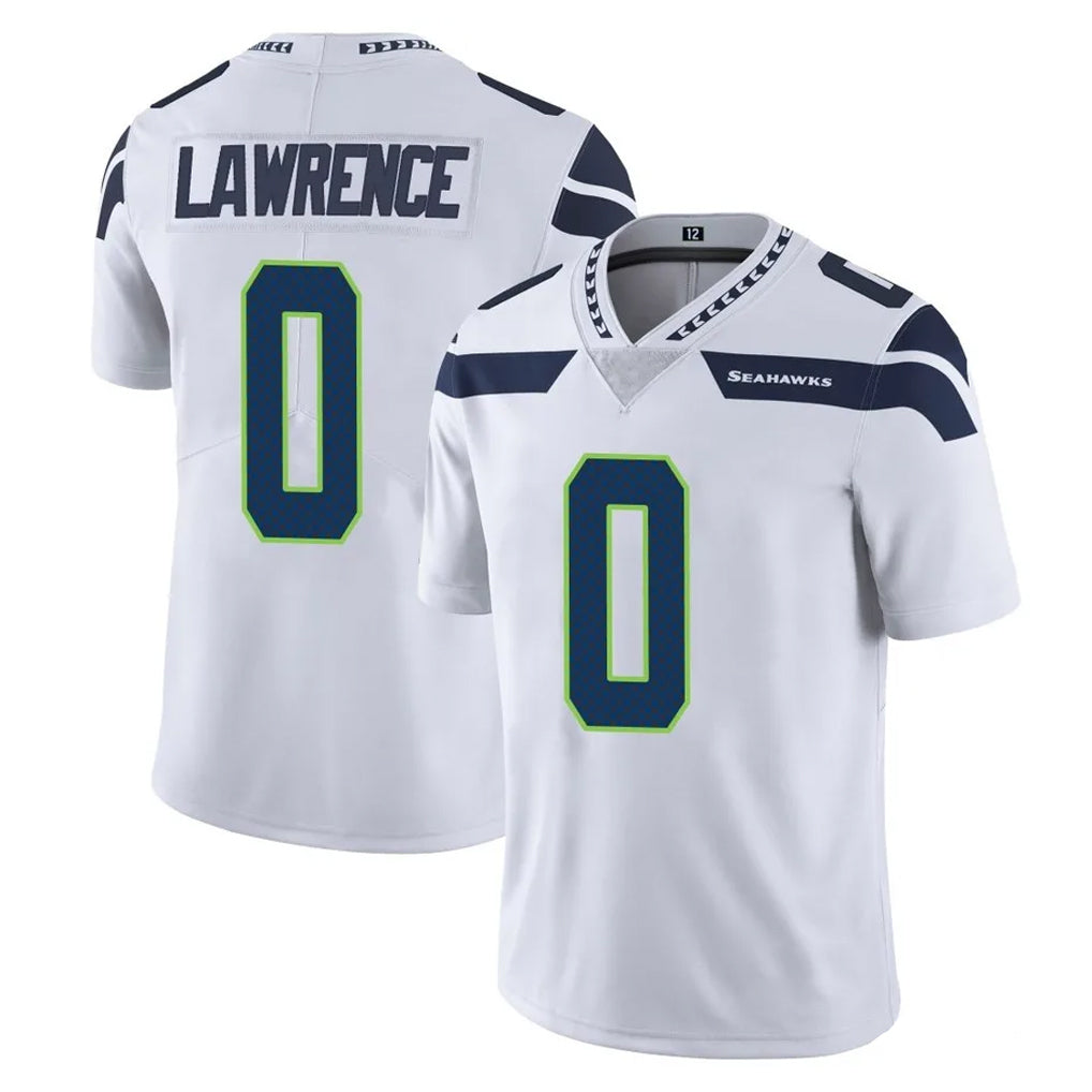 S.Seahawks #0 DeMarcus Lawrence Player White Limited Vapor Untouchable Home Game Gdoa Stitched Jerseys