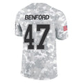 B.Bills #47 Christian Benford Player Arctic Camo Salute to Service Limited Gdoa Stitched Jerseys