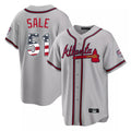A.Braves #51 Chris Sale Player Gray USA 250 Fourth Of July Limited Home Game Gdoa250Ys Stitched Jerseys