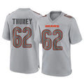 C.Bears #62 Joe Thuney Player Gray Atmosphere Fashion Game Gdoa Stitched Jerseys
