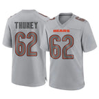 C.Bears #62 Joe Thuney Player Gray Atmosphere Fashion Game Gdoa Stitched Jerseys