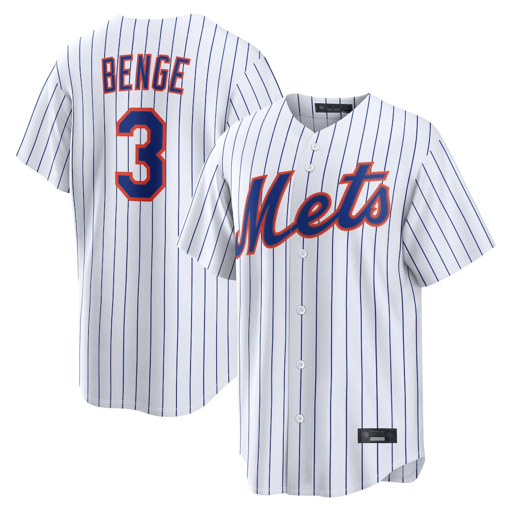 NY.Mets #3 Carson Benge Player White Home Limited Fdoa Stitched Jerseys