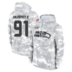 S.Seahawks #91 Byron Murphy II Player Arctic Camo Limited Salute to Service Pullover Hoodies Game Gdoa Stitched Jerseys