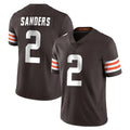 C.Browns #2 Shedeur Sanders Player Brown Color Vapor Untouchable Limited Home Game Gdoa Stitched Jerseys