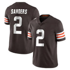 C.Browns #2 Shedeur Sanders Player Brown Color Vapor Untouchable Limited Home Game Gdoa Stitched Jerseys