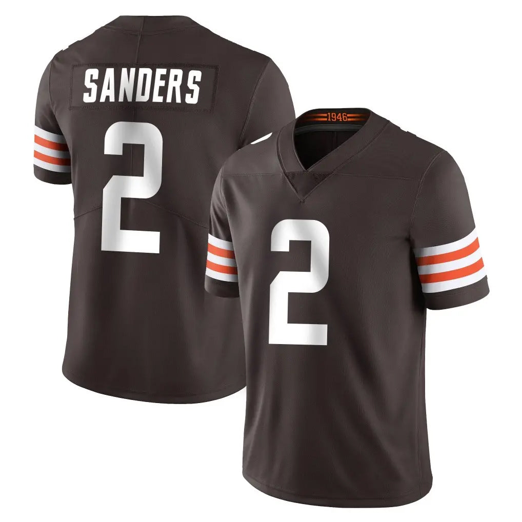 C.Browns #2 Shedeur Sanders Player Brown Color Vapor Untouchable Limited Home Game Gdoa Stitched Jerseys