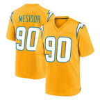 LA.Chargers #90 Akheem Mesidor Player Gold Home Game Stitched Jerseys